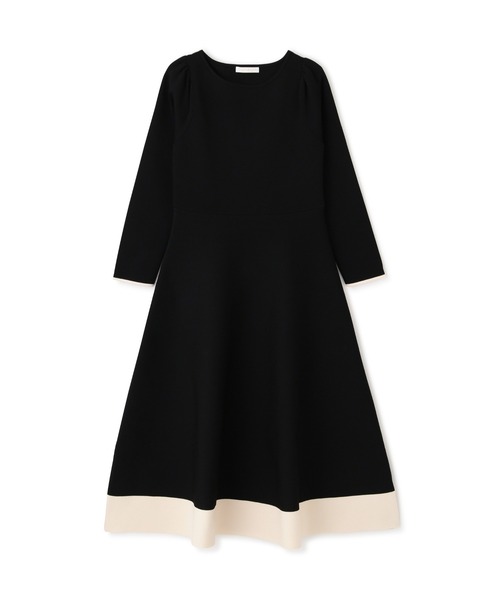PROPORTION BODY DRESSING(プロポーションボディドレッシング)の「バイカラーニットワンピース / 1214140108(ワンピース・レディース・ブラック/オフホワイト・MEDIUM/SMALL)」の3枚目の写真