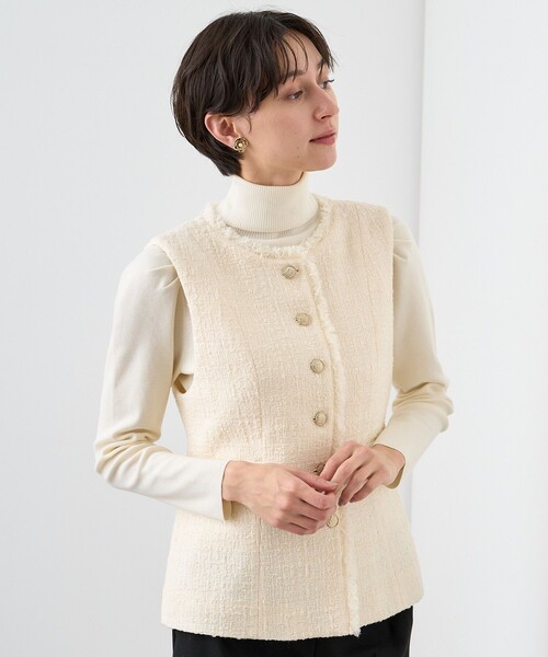 ANAYI（アナイ）の「フィルムツイードペプラムジレ（ベスト）」 - WEAR