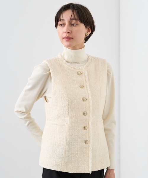 ANAYI（アナイ）の「フィルムツイードペプラムジレ（ベスト）」 - WEAR