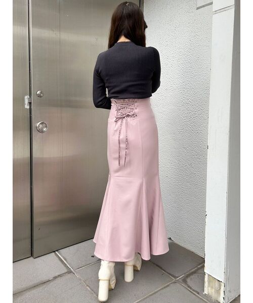 MERCURYDUO（マーキュリーデュオ）の「パール付きフレアスリーブリブニット（ニット/セーター・レディース・アイボリー/チャコールグレー/ブラック/ラベンダー/ベージュ・FREE）」の10枚目の写真