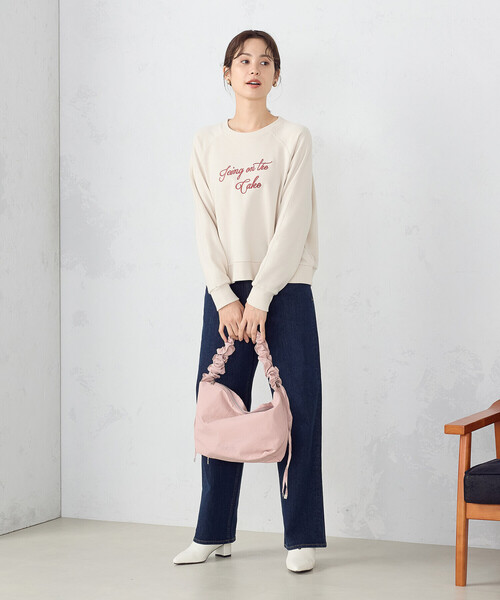 MONO　COMME CA（モノコムサ）の「ギャザーショルダー（ショルダーバッグ・レディース・オフホワイト/ブラック/ライトグレー/ピンク・FREE）」の14枚目の写真