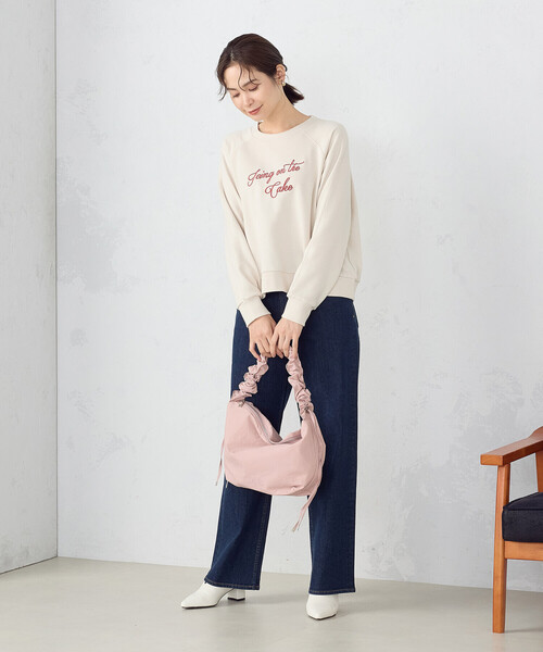 MONO　COMME CA（モノコムサ）の「ギャザーショルダー（ショルダーバッグ・レディース・オフホワイト/ブラック/ライトグレー/ピンク・FREE）」の16枚目の写真