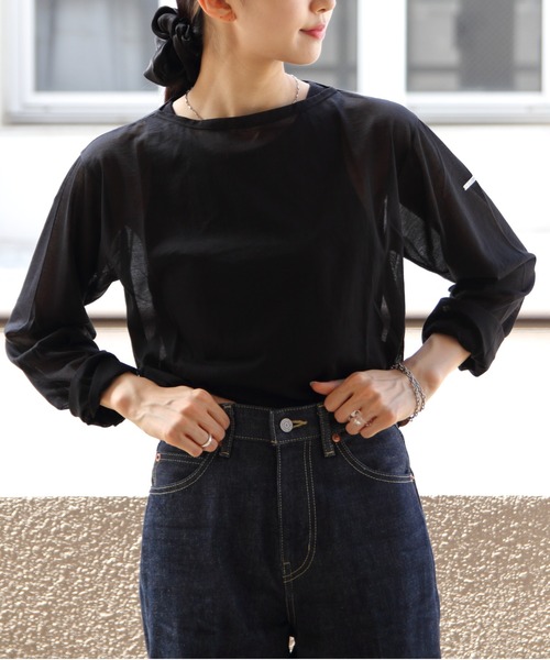新品タグ付き！ボールジィ（M）シースルーポリエステル クルーネックプルオーバー セール】 シースルーポリエステル クルーネックプルオーバー