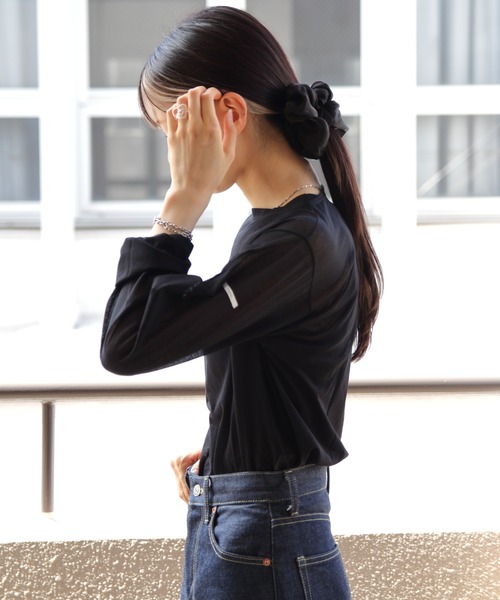 ORCIVAL シースルー ボートネック長袖カットソー ORCIVAL（オーシバル