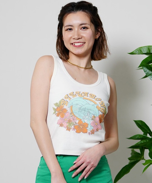 BILLABONG（ビラボン）の「BILLABONG/ビラボン タンクトップ ショート丈 BE013-361（タンクトップ・レディース・ブラック/ホワイト/ミント・L/M）」の14枚目の写真