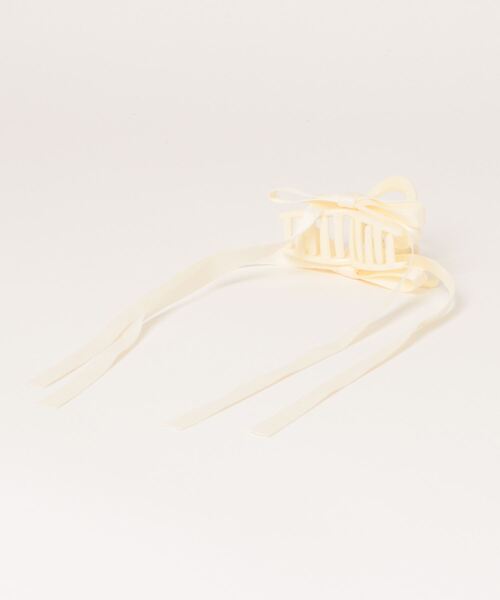 TONE SELECT GOODS（トーンセレクトグッズ）の「【float】リボン ロング バンスクリップ（バレッタ/ヘアクリップ・レディース・ブラック系2/ブラック系1/ホワイト系1・FREE）」の4枚目の写真