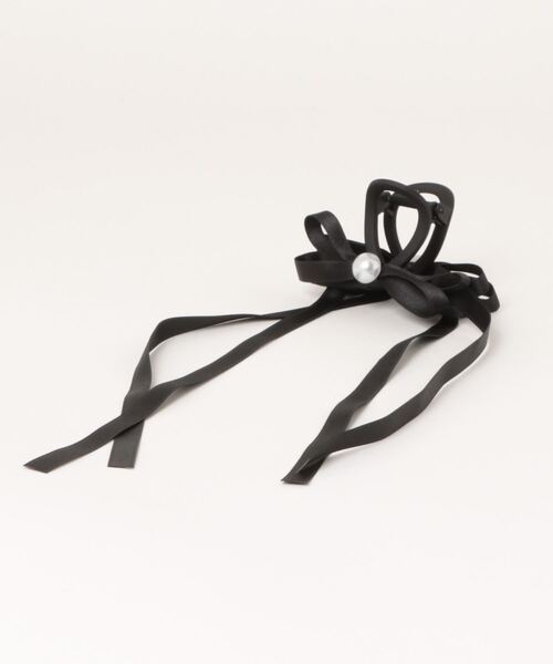 TONE SELECT GOODS（トーンセレクトグッズ）の「【float】リボン ロング バンスクリップ（バレッタ/ヘアクリップ・レディース・ブラック系2/ブラック系1/ホワイト系1・FREE）」の16枚目の写真