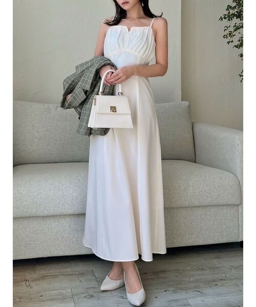 RESEXXY（リゼクシー）の「バックデザインキャミワンピース（ワンピース・レディース・イエロー/グリーン/アイボリー/ブラック・FREE）」の2枚目の写真