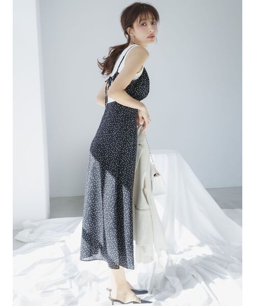 RESEXXY（リゼクシー）の「バックデザインキャミワンピース（ワンピース・レディース・イエロー/グリーン/アイボリー/ブラック・FREE）」の7枚目の写真