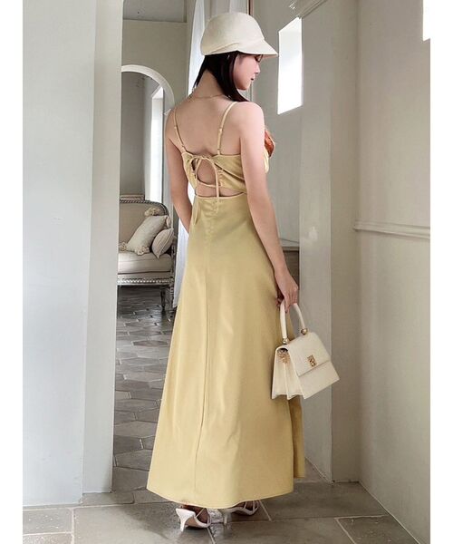 RESEXXY（リゼクシー）の「バックデザインキャミワンピース（ワンピース・レディース・イエロー/グリーン/アイボリー/ブラック・FREE）」の17枚目の写真