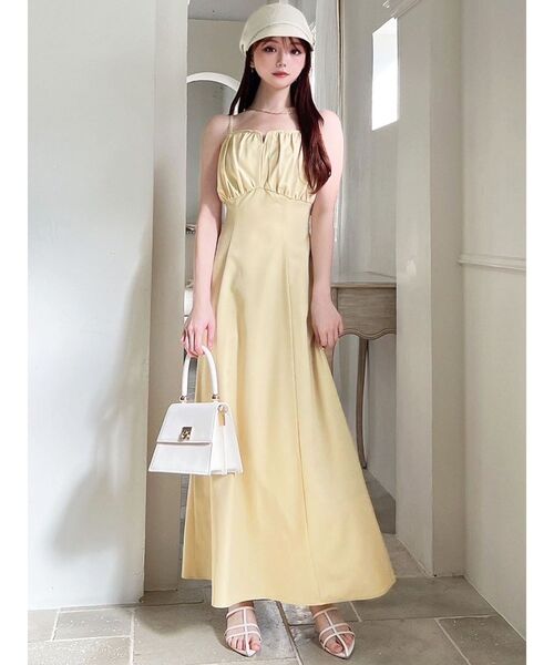 RESEXXY（リゼクシー）の「バックデザインキャミワンピース（ワンピース・レディース・イエロー/グリーン/アイボリー/ブラック・FREE）」の10枚目の写真