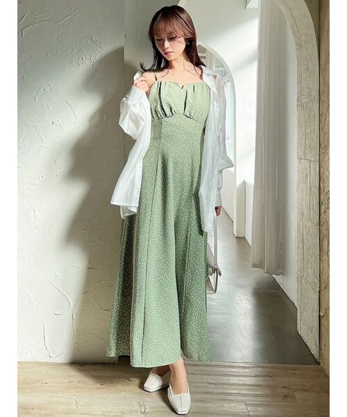 RESEXXY（リゼクシー）の「バックデザインキャミワンピース（ワンピース・レディース・イエロー/グリーン/アイボリー/ブラック・FREE）」の16枚目の写真