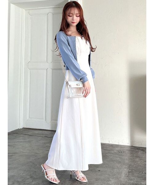 RESEXXY（リゼクシー）の「バックデザインキャミワンピース（ワンピース・レディース・イエロー/グリーン/アイボリー/ブラック・FREE）」の18枚目の写真