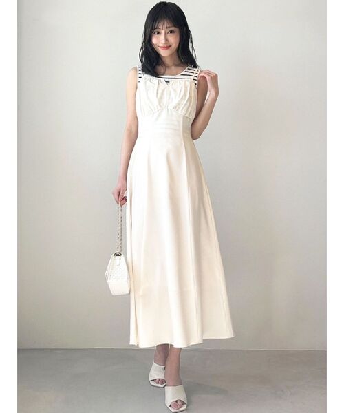 RESEXXY（リゼクシー）の「バックデザインキャミワンピース（ワンピース・レディース・イエロー/グリーン/アイボリー/ブラック・FREE）」の5枚目の写真