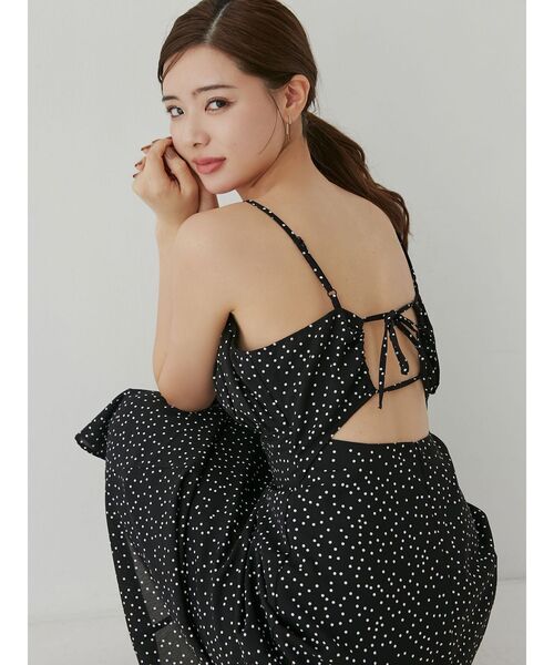 RESEXXY（リゼクシー）の「バックデザインキャミワンピース（ワンピース・レディース・イエロー/グリーン/アイボリー/ブラック・FREE）」の9枚目の写真