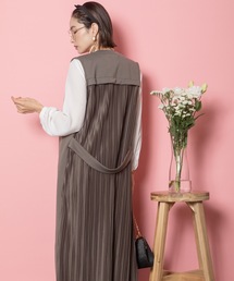 MHBG TOKYO | バックプリーツ ロングジレ(ベスト)