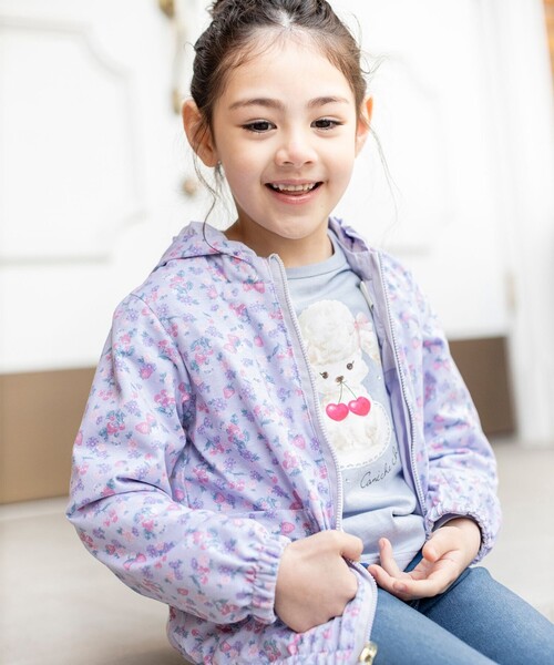 藍工房　紫のボタン付きジャケット　新品未使用♡ セール】ノーカラーボアジャケット 281818（ノーカラージャケット