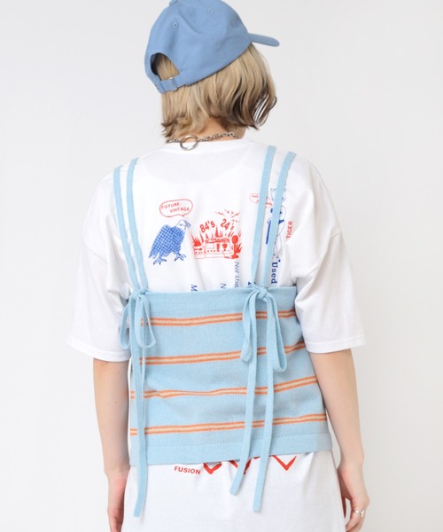 RNA（アールエヌエー）の「K2673 ブークレボーダーキャミ（ニット/セーター・レディース・ライトブルー/ブラック/イエロー・MEDIUM）」の5枚目の写真