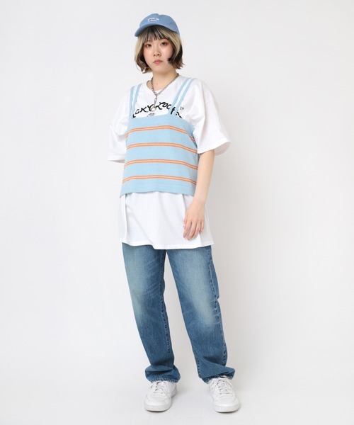 RNA（アールエヌエー）の「K2673 ブークレボーダーキャミ（ニット/セーター・レディース・ライトブルー/ブラック/イエロー・MEDIUM）」の6枚目の写真