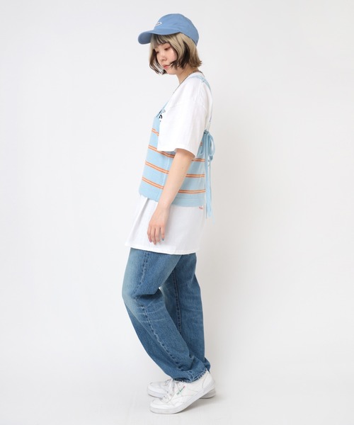 RNA（アールエヌエー）の「K2673 ブークレボーダーキャミ（ニット/セーター・レディース・ライトブルー/ブラック/イエロー・MEDIUM）」の7枚目の写真