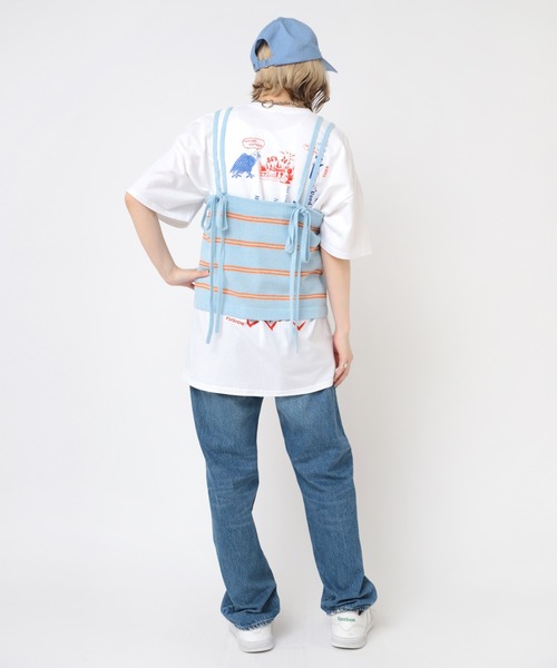 RNA（アールエヌエー）の「K2673 ブークレボーダーキャミ（ニット/セーター・レディース・ライトブルー/ブラック/イエロー・MEDIUM）」の8枚目の写真