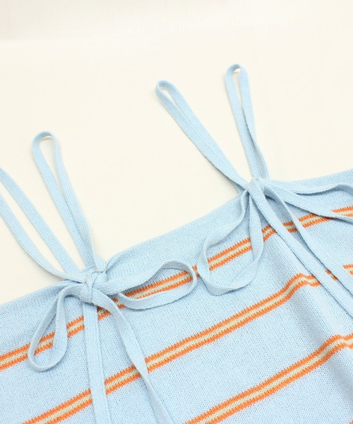 RNA（アールエヌエー）の「K2673 ブークレボーダーキャミ（ニット/セーター・レディース・ライトブルー/ブラック/イエロー・MEDIUM）」の13枚目の写真