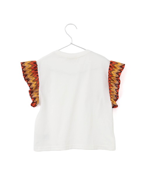 MAKE YOUR DAY（メイクユアデイ）の「セットアップできる異素材フリル半袖Tシャツ■80～140cm（Tシャツ/カットソー・キッズ・グリーン/オレンジ/ピンク・90/130/80/100/110/120/140）」の13枚目の写真