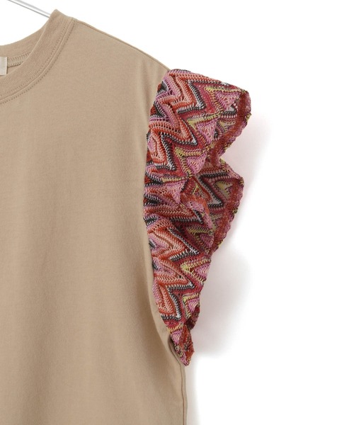 MAKE YOUR DAY（メイクユアデイ）の「セットアップできる異素材フリル半袖Tシャツ■80～140cm（Tシャツ/カットソー・キッズ・グリーン/オレンジ/ピンク・90/130/80/100/110/120/140）」の15枚目の写真