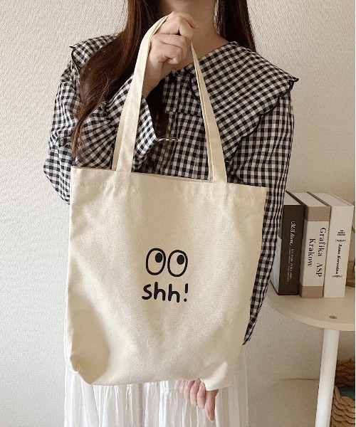 Nana(ナナ)（ナナ）の「ワンポイントプリントトートバッグ