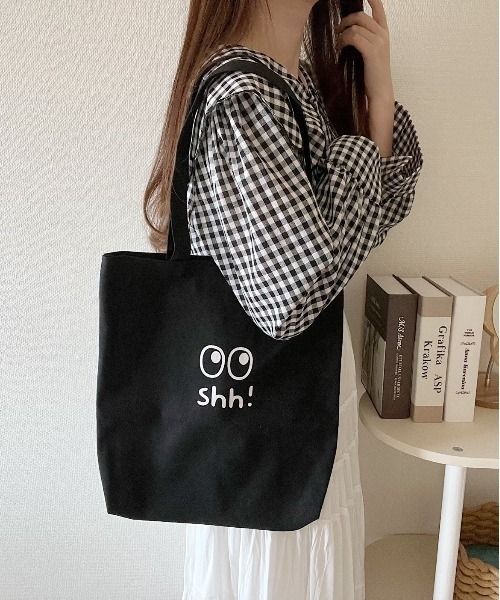 Nana（ナナ）の「ワンポイントプリントトートバッグ（ショルダーバッグ
