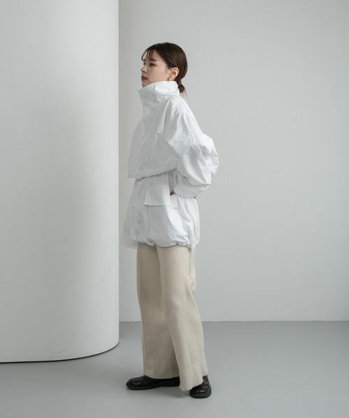 lawgy（ラウジー）の「3way midi trench coat / 3wayミディトレンチコート（トレンチコート・レディース・ホワイト/ブラック・FREE）」の3枚目の写真