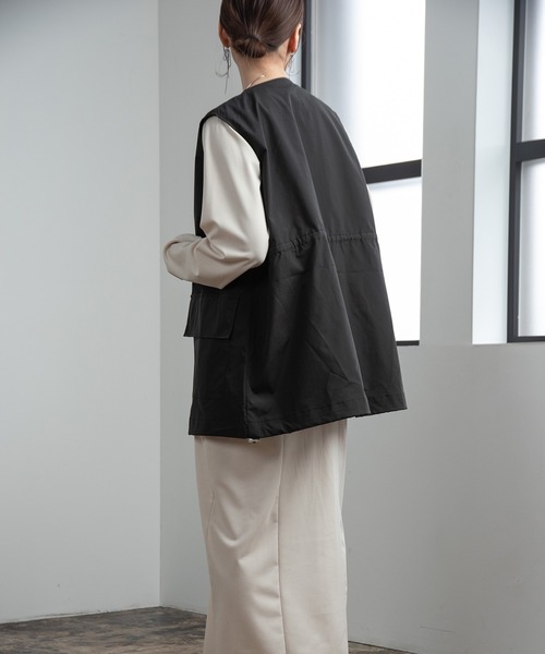 lawgy（ラウジー）の「3way midi trench coat / 3wayミディトレンチコート（トレンチコート・レディース・ホワイト/ブラック・FREE）」の19枚目の写真