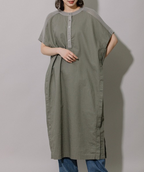 Munich（ミューニック）の「40sリネンコットンキャンバスドッキングワンピース（ワンピース・レディース・ブラック/カーキ/ナチュラル・FREE）」の8枚目の写真