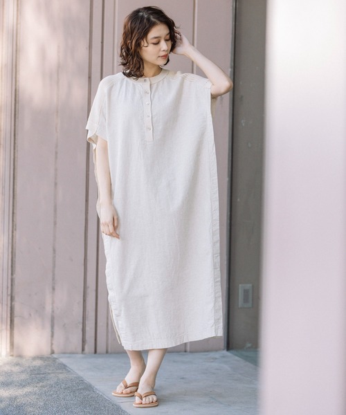 Munich（ミューニック）の「40sリネンコットンキャンバスドッキングワンピース（ワンピース・レディース・ブラック/カーキ/ナチュラル・FREE）」の20枚目の写真