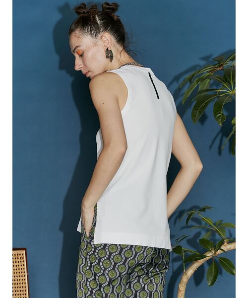 UN3D.（アンスリード）の「BASIC KNIT TT / ベーシックニットタンクトップ（タンクトップ・レディース・ライム/ホワイト/ブラック/ターコイズブルー・FREE）」の6枚目の写真