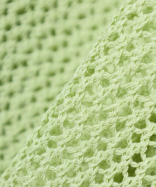 Honeys(ハニーズ)の「リボン付きメッシュ編カーディガン(カーディガン/ボレロ・レディース・オレンジ/ライトグリーン/ブラック/アイボリー・L/M/S)」の19枚目の写真