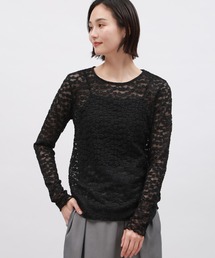 LAKOLE | 花柄シアージャガードプルオーバー / 110279(Tシャツ/カットソー)