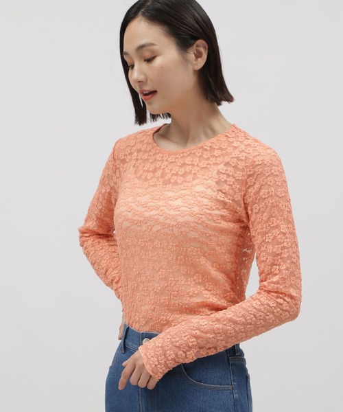 LAKOLE(ラコレ)の「花柄シアージャガードプルオーバー / 110279(Tシャツ/カットソー・レディース・オフホワイト/ブラック/コーラル・SMALL/MEDIUM)」の13枚目の写真