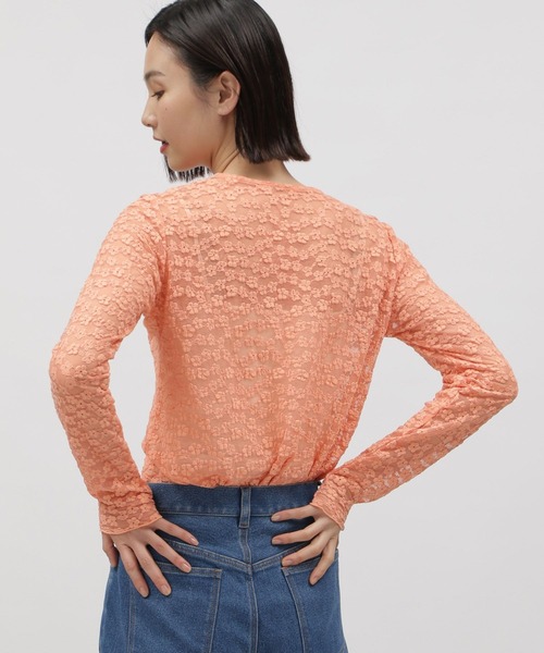 LAKOLE(ラコレ)の「花柄シアージャガードプルオーバー / 110279(Tシャツ/カットソー・レディース・オフホワイト/ブラック/コーラル・SMALL/MEDIUM)」の14枚目の写真