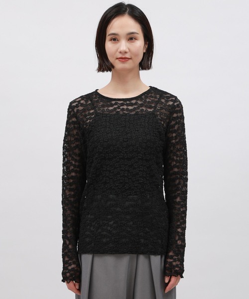 LAKOLE(ラコレ)の「花柄シアージャガードプルオーバー / 110279(Tシャツ/カットソー・レディース・オフホワイト/ブラック/コーラル・SMALL/MEDIUM)」の21枚目の写真