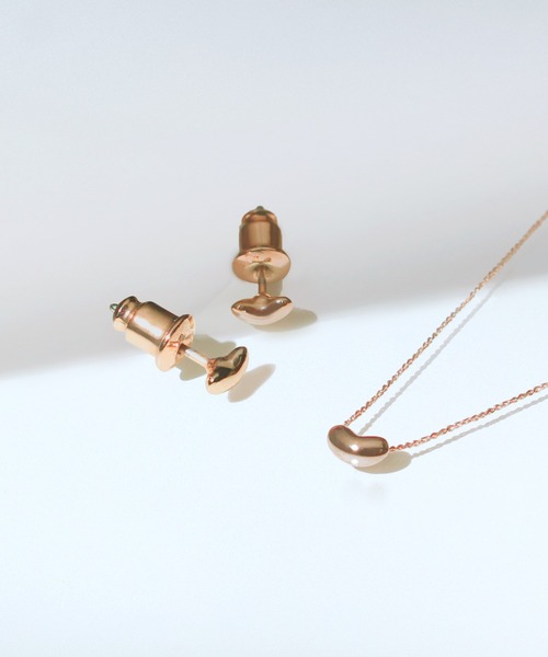 Phoebe(フィービィー)の「【金属アレルギー対応】タイニービーンズネックレス シャンパンゴールド(ネックレス・レディース・シャンパン・FREE)」の2枚目の写真
