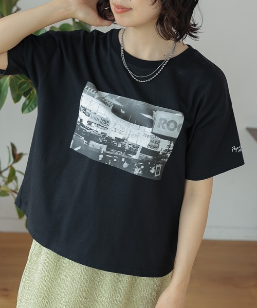 LEPSIM（レプシィム）の「PHOTO-T　115165（Tシャツ/カットソー・レディース・ホワイト系その他/ホワイト/ブラック・FREE）」の3枚目の写真
