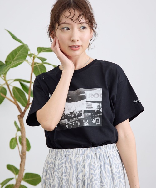 LEPSIM（レプシィム）の「PHOTO-T　115165（Tシャツ/カットソー・レディース・ホワイト系その他/ホワイト/ブラック・FREE）」の10枚目の写真