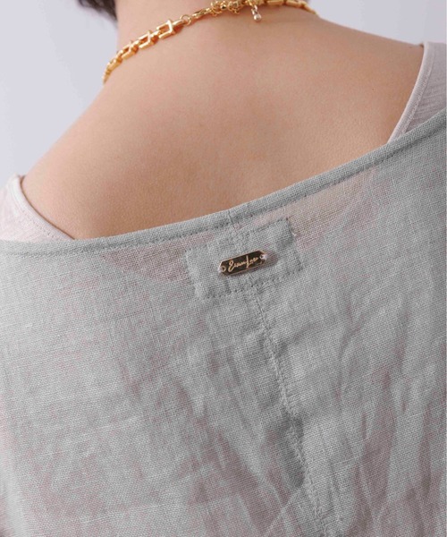 Eimee Law（エイミーロウ）の「カラーブロック リネンプルオーバー（シャツ/ブラウス・レディース・ミント/グレイッシュベージュ/ブラック・38）」の22枚目の写真