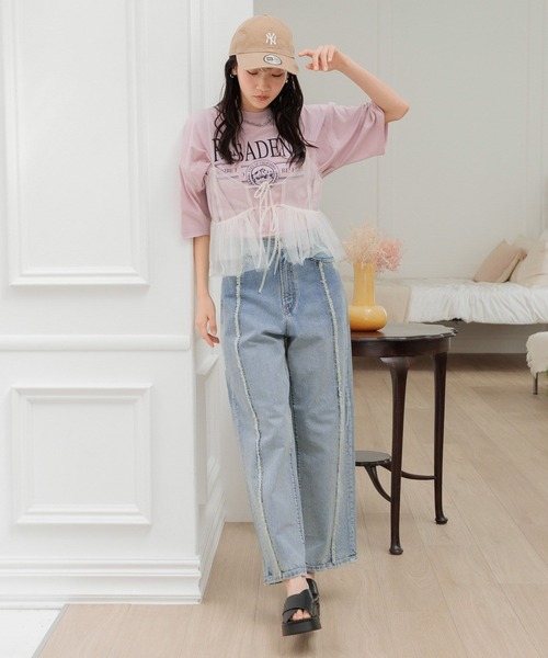 LOWRYS FARM（ローリーズファーム）の「２ＷＡＹチュールキャミ　118846（ベスト・レディース・ホワイト/ブラック/グレー・FREE）」の22枚目の写真