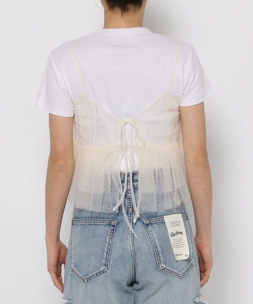 LOWRYS FARM（ローリーズファーム）の「２ＷＡＹチュールキャミ　118846（ベスト・レディース・ホワイト/ブラック/グレー・FREE）」の11枚目の写真