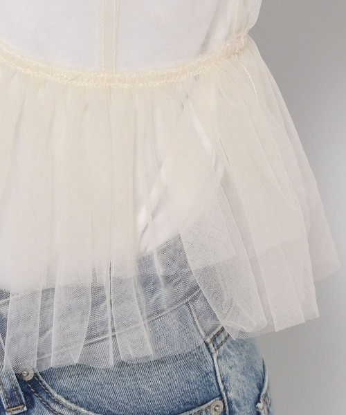 LOWRYS FARM（ローリーズファーム）の「２ＷＡＹチュールキャミ　118846（ベスト・レディース・ホワイト/ブラック/グレー・FREE）」の8枚目の写真