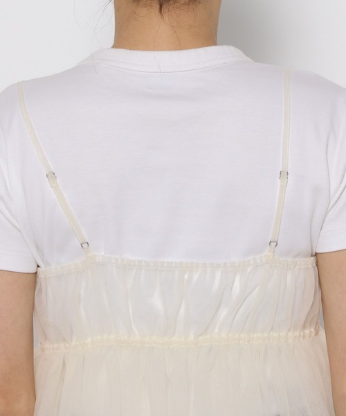 LOWRYS FARM（ローリーズファーム）の「２ＷＡＹチュールキャミ　118846（ベスト・レディース・ホワイト/ブラック/グレー・FREE）」の7枚目の写真