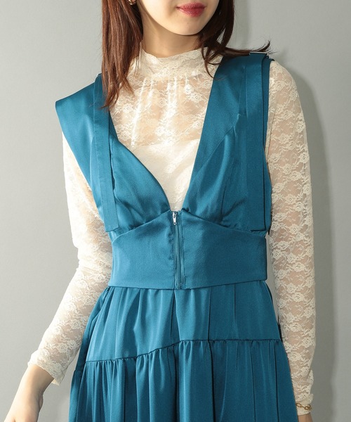 MAISON BREEZE reveur(メゾンブリーズレヴール)の「【MAISON BREEZE reveur】フロントジップグロスビスチェ ブラトップ trc(ベスト・レディース・ブラック/ブルー・FREE)」の6枚目の写真