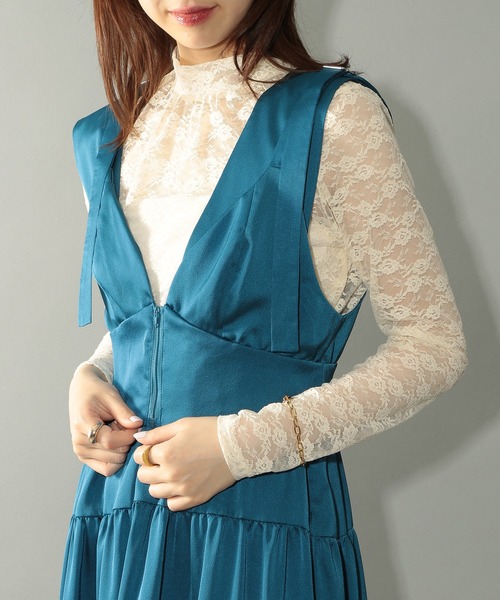 MAISON BREEZE reveur(メゾンブリーズレヴール)の「【MAISON BREEZE reveur】フロントジップグロスビスチェ ブラトップ trc(ベスト・レディース・ブラック/ブルー・FREE)」の7枚目の写真